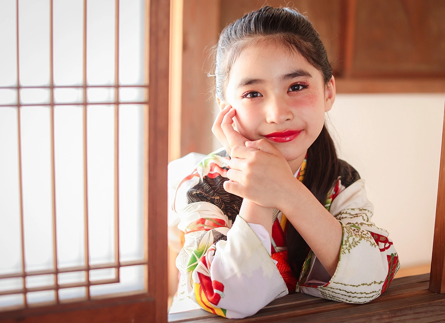 七五三 3歳女の子の着物撮影